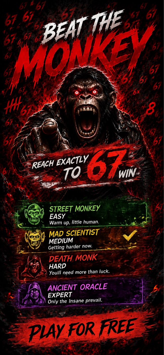 Start screen with the four difficulty levels
