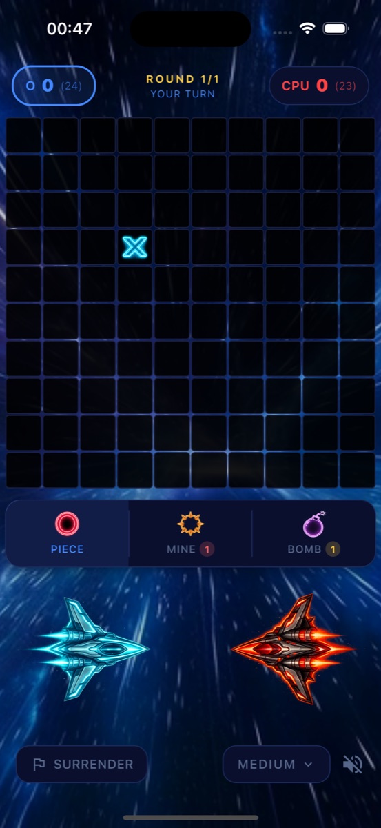 Infinite Tic-Tac-Toe gameplay